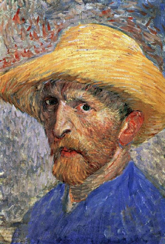 Vincent Van Gogh Self-Portrait in a Straw Hat Norge oil painting art